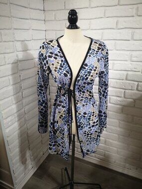 Silhouette Solution Ladies Size Small (8) Animal Print Sheer Beach Cover Up